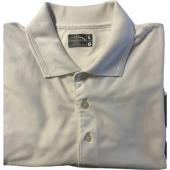 Champions Tour White Golf Polo Shirt Size L - Picture 3 of 6